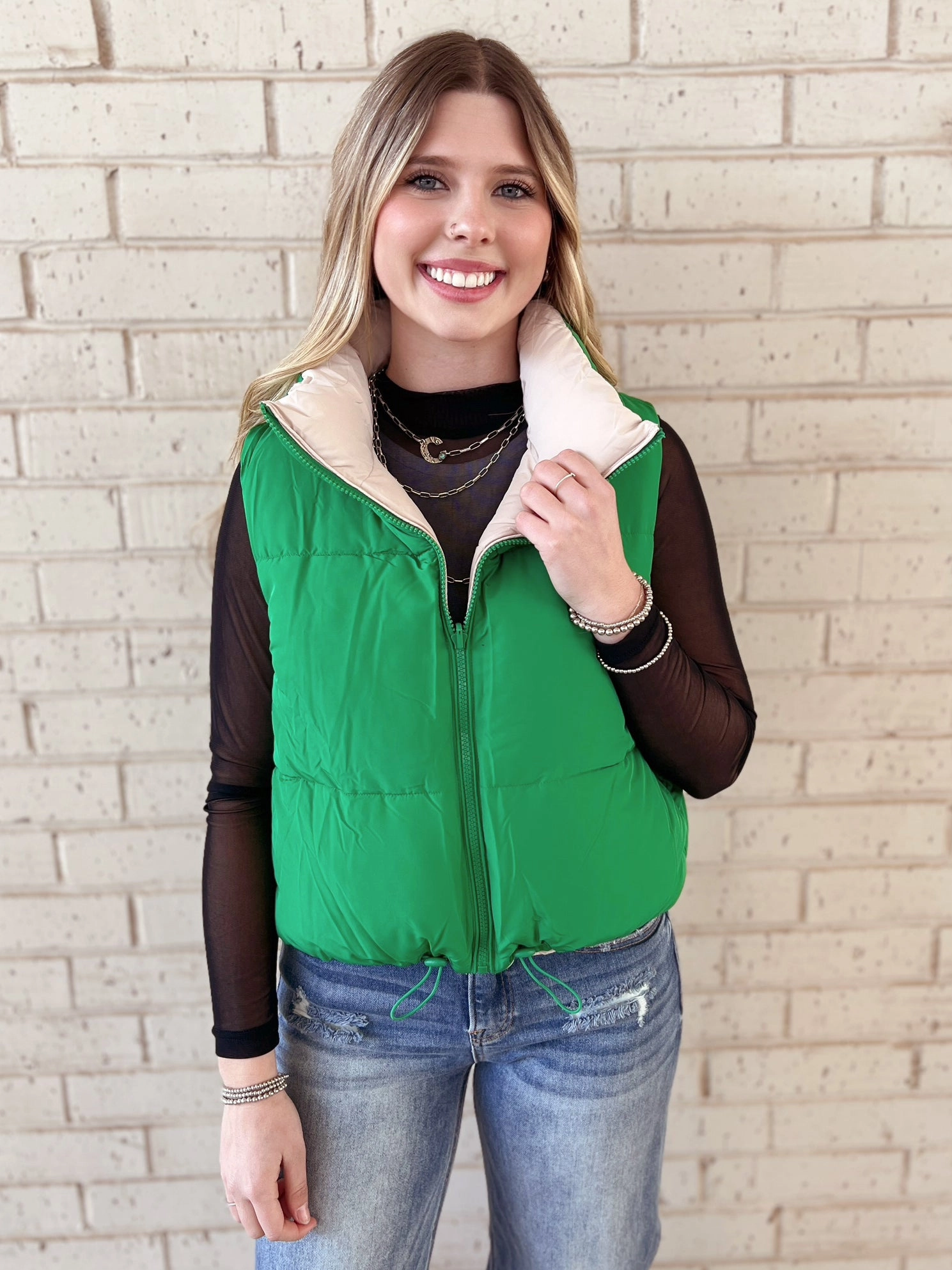 Woven Reversible Vest - Multiple Colors*